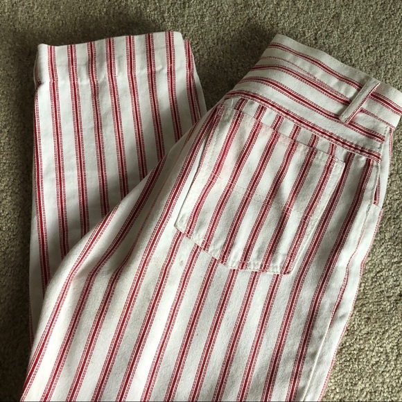 Vintage red and white ankle pants - Picture 3 of 4